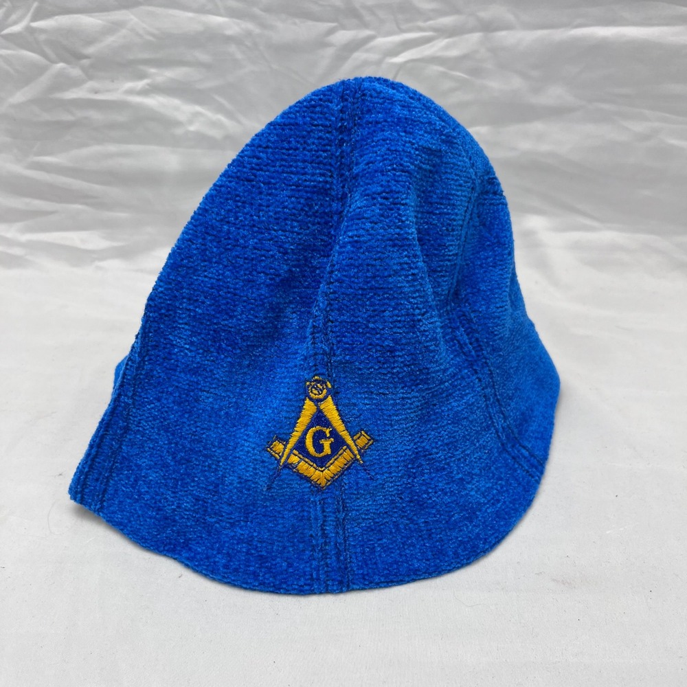 Great Republic Freemason Masonic Vintage Blue Chenille Bucket Hat